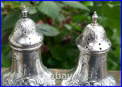 Antique Reed & Barton Sterling Silver Salt & Pepper Shakes In Francis I Pattern