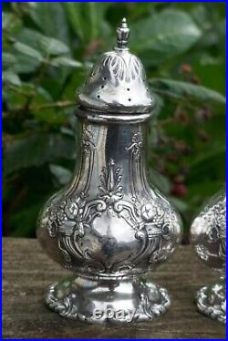 Antique Reed & Barton Sterling Silver Salt & Pepper Shakes In Francis I Pattern