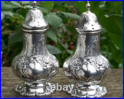 Antique Reed & Barton Sterling Silver Salt & Pepper Shakes In Francis I Pattern