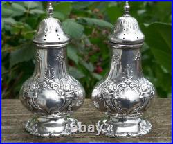 Antique Reed & Barton Sterling Silver Salt & Pepper Shakes In Francis I Pattern