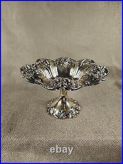 Antique Reed & Barton X568 Francis I Sterling Silver Repousse Compote 378 g