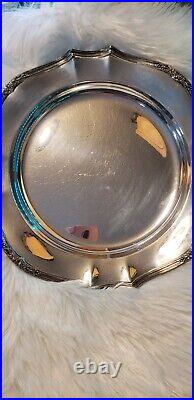 Antique ST Silver pre1940 Reed & Barton Formal Fancy Platter/bowl. Stampd 4080-14