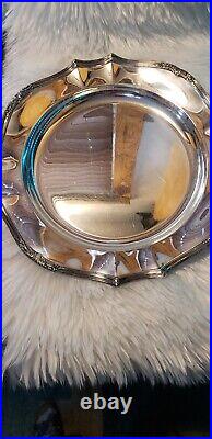 Antique ST Silver pre1940 Reed & Barton Formal Fancy Platter/bowl. Stampd 4080-14