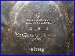Antique Victorian Reed & Barton Silver Plate Double Cruet Sir Francis Drake SF