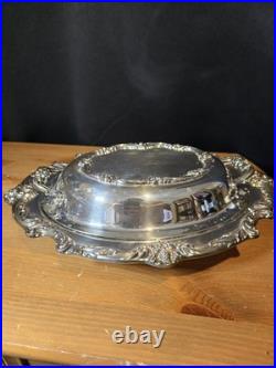 Antq Reed & Barton King Francis 1677 Silverplate 2 Serving Bowls Platters Or Lid