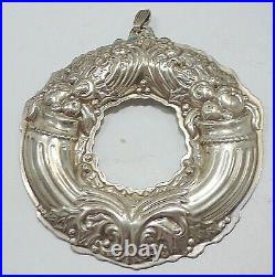 Beautiful Sterling Silver Reed & Barton Francis I Wreath Ornament Or Lg Pendant