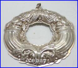Beautiful Sterling Silver Reed & Barton Francis I Wreath Ornament Or Lg Pendant