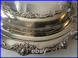 Estate Reed and Barton Silver Plated Serving Bowl with Lid King Francis #1677