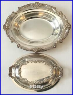 Estate Reed and Barton Silver Plated Serving Bowl with Lid King Francis #1677