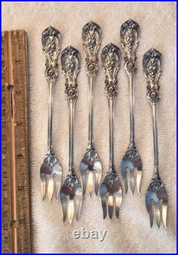 FRANCIS 1 REED & BARTON Sterling Silver set 6 SEAFOOD COCKTAIL FORKS Pat Date