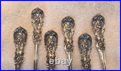 FRANCIS 1 REED & BARTON Sterling Silver set 6 SEAFOOD COCKTAIL FORKS Pat Date