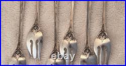 FRANCIS 1 REED & BARTON Sterling Silver set 6 SEAFOOD COCKTAIL FORKS Pat Date