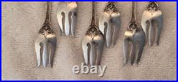 FRANCIS 1 REED & BARTON Sterling Silver set 6 SEAFOOD COCKTAIL FORKS Pat Date