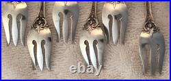 FRANCIS 1 REED & BARTON Sterling Silver set 6 SEAFOOD COCKTAIL FORKS Pat Date