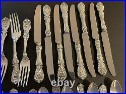 FRANCIS 1 Reed & Barton Sterling Silver Flatware Service For 8 Set 32 Pieces Old