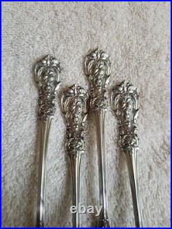 FRANCIS 1ST REED & BARTON Sterling Silver Set 4 Seafood COCKTAIL FORKS 5 5/8