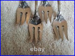 FRANCIS 1ST REED & BARTON Sterling Silver Set 4 Seafood COCKTAIL FORKS 5 5/8