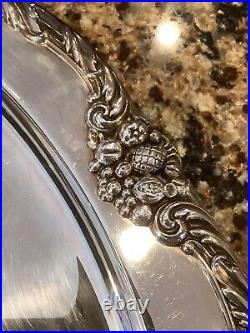 FREE SHIP Reed Barton King Francis Meat Turkey Silverplate Carving Serving Tray