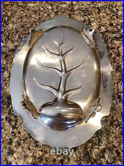 FREE SHIP Reed Barton King Francis Meat Turkey Silverplate Carving Serving Tray