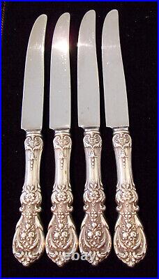 Four (4) Reed & Barton Francis I Sterling DINNER KNIFE 9 5/8