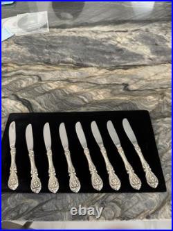 Francis 1 Reed & Barton 8 HH Butter Spreaders Pristine Estate Look Never Used