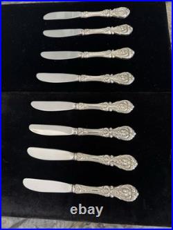 Francis 1 Reed & Barton 8 HH Butter Spreaders Pristine Estate Look Never Used