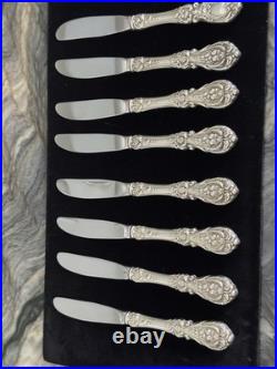 Francis 1 Reed & Barton 8 HH Butter Spreaders Pristine Estate Look Never Used