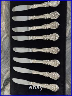 Francis 1 Reed & Barton 8 HH Butter Spreaders Pristine Estate Look Never Used