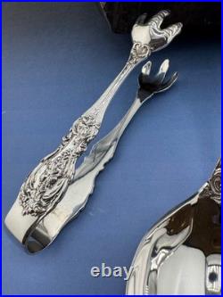 Francis 1 Reed & Barton Sterling Silver 3 Pc. Set 144 grams Gravy, Tongs, Jelly