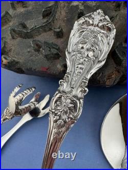 Francis 1 Reed & Barton Sterling Silver 3 Pc. Set 144 grams Gravy, Tongs, Jelly