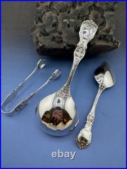 Francis 1 Reed & Barton Sterling Silver 3 Pc. Set 144 grams Gravy, Tongs, Jelly