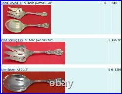 Francis 1 Sterling Silver Reed Barton Salad Pair Servers Spoon Fork Large Heavy