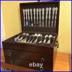 Francis 1st Reed & Barton Sterling Silver Flatware Set 8 with STEAK KNIVES 112pc
