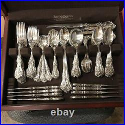 Francis 1st Reed & Barton Sterling Silver Flatware Set 8 with STEAK KNIVES 112pc