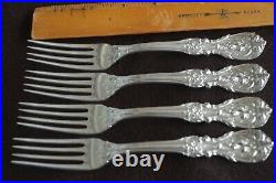 Francis 1st Sterling Silver Reed Barton fork 7 1/4 SET of 4 not scrap