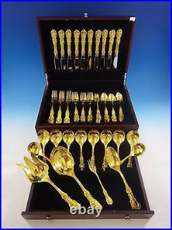 Francis I Gold by Reed and Barton Sterling Silver Flatware Service Set 64 Pcs