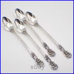 Francis I Iced Tea Spoons Set of 4 Reed Barton Sterling Silver No Mono