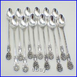 Francis I Iced Teaspoons Set of 12 Reed and Barton Sterling Silver Mono PCH