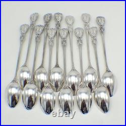 Francis I Iced Teaspoons Set of 12 Reed and Barton Sterling Silver Mono PCH