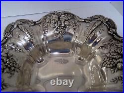 Francis I Reed & Barton Solid Sterling Silver Heavy Fruit Nut Bowl 8 Inch