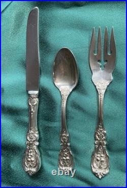Francis I Reed & Barton Sterling Flatware Spoon Salad Fork Knife Old Mark