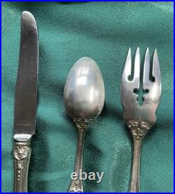 Francis I Reed & Barton Sterling Flatware Spoon Salad Fork Knife Old Mark