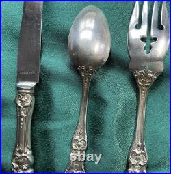 Francis I Reed & Barton Sterling Flatware Spoon Salad Fork Knife Old Mark