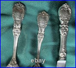 Francis I Reed & Barton Sterling Flatware Spoon Salad Fork Knife Old Mark