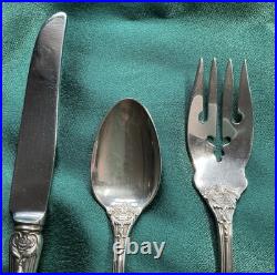 Francis I Reed & Barton Sterling Flatware Spoon Salad Fork Knife Old Mark