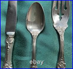 Francis I Reed & Barton Sterling Flatware Spoon Salad Fork Knife Old Mark