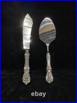 Francis I Reed & Barton Sterling Handle Cake Pie Server & Knife Set A8