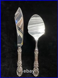 Francis I Reed & Barton Sterling Handle Cake Pie Server & Knife Set A8