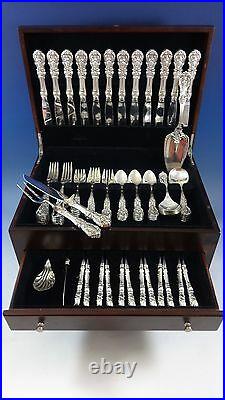 Francis I Reed & Barton Sterling Silver Flatware Service For 12 Set 78 Pieces