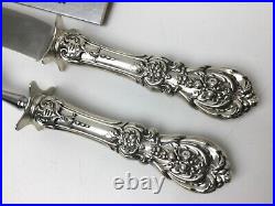 Francis I Reed & Barton Sterling Silver Two Piece Carving Set 10 1/2